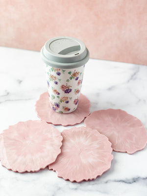 
                  
                    Load image into Gallery viewer, Soft Pink Coaster Set
                  
                
