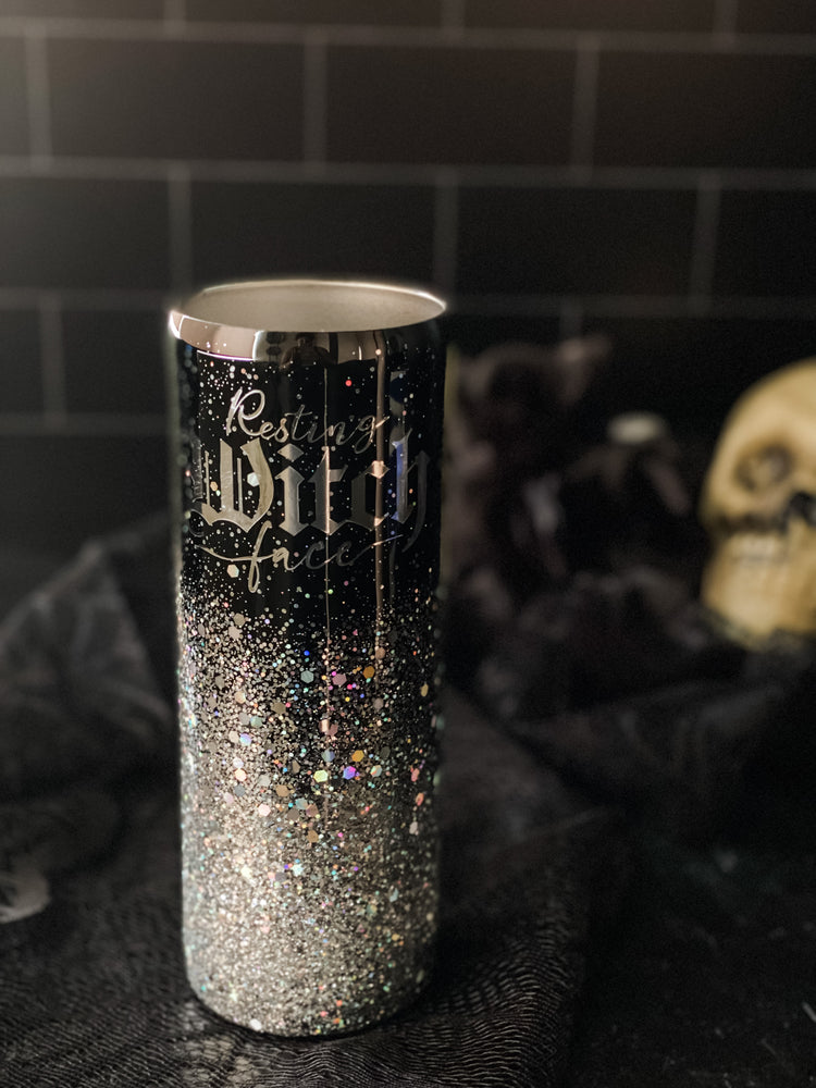 
                  
                    Load image into Gallery viewer, 20oz Resting Witch Face Tumbler Cup RTS
                  
                